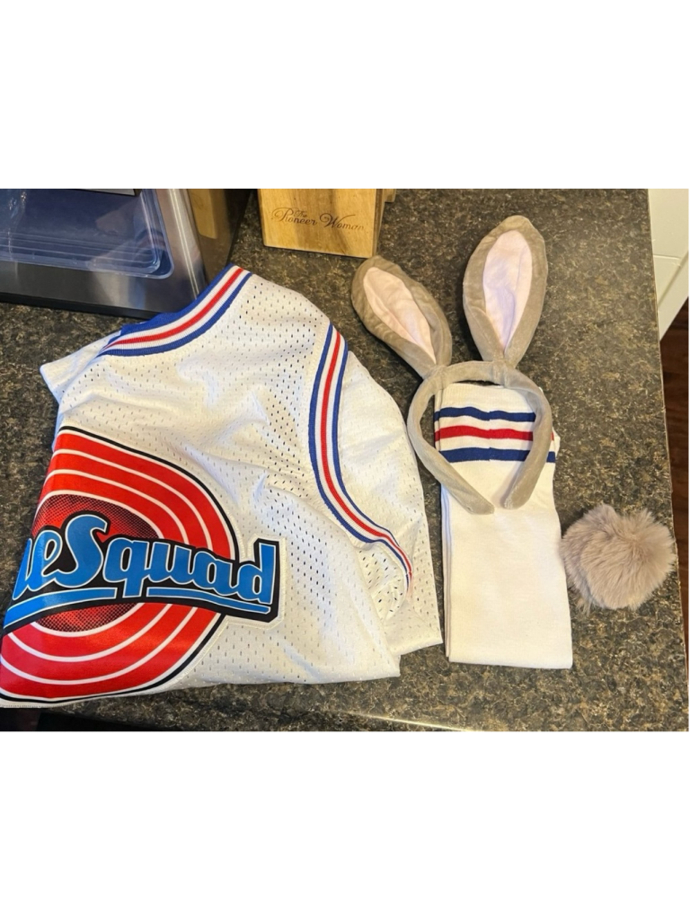 New Tune Squad Space Jam Lola #10 Bugs Bunny Basketball Jersey Socks Bunny Ears